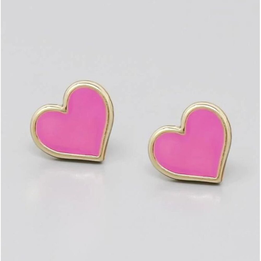Heart Lovin'  Pink and Gold Earrings NWT